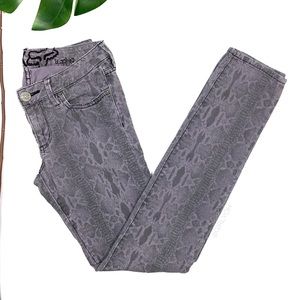 PacSun Purple Snakeskin Python Skinny Legging Pants